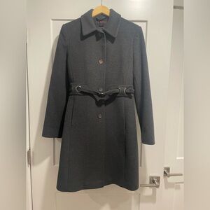 Via Spiga Charcoal Wool Coat